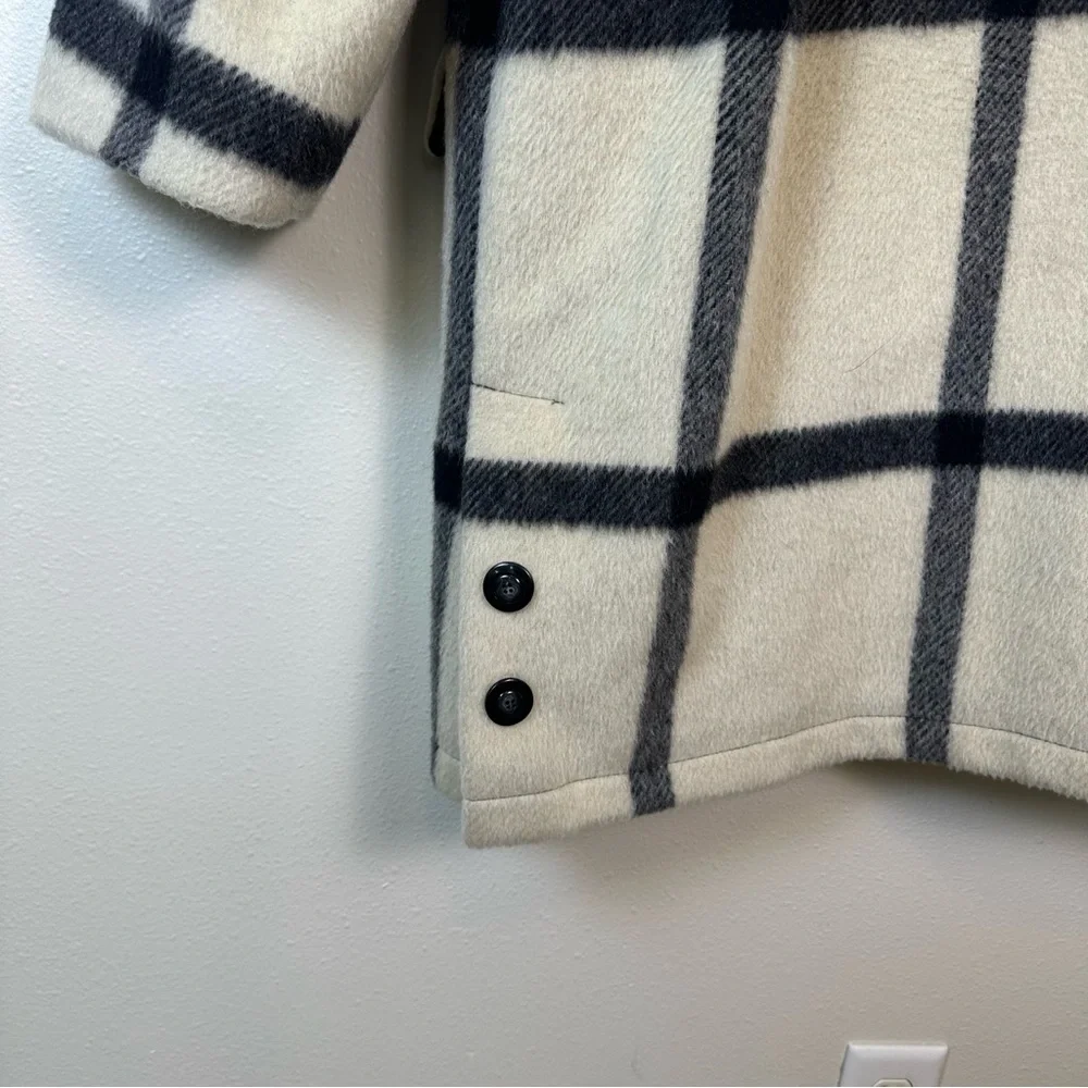 DALE DRESSIN For Paul Levy Designs Plaid Double-Breasted Women's Wool Coat - Picture 7 of 10